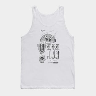 Bowling Ball Vintage Patent Hand Drawing Tank Top